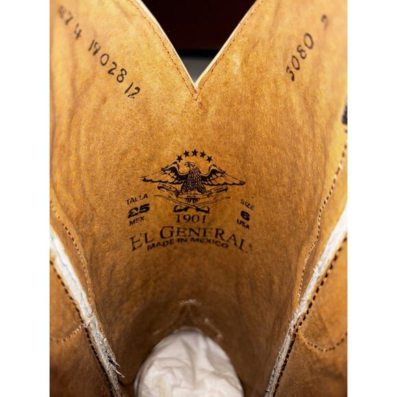 Cowboy Rodeo Boots Exotic Leather Gray Croc print  Men’s 6 - Picture 7 of 8